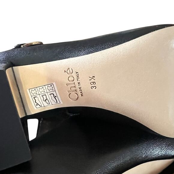 Chloé Alizè Zip Detailed Ankle Boots Goatskin Leather Black NEW EU 39.5 US 9.5 - Picture 10 of 14